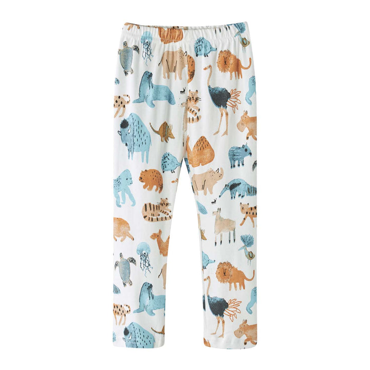 Baby Kids Pajamas Zoo Animals Top n Pants Set - Little Kooma
