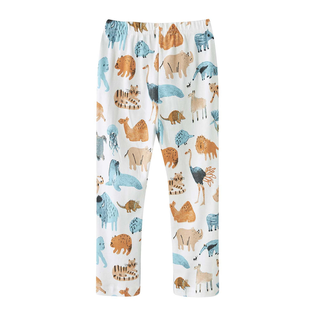 Baby Kids Pajamas Zoo Animals Top n Pants Set - Little Kooma