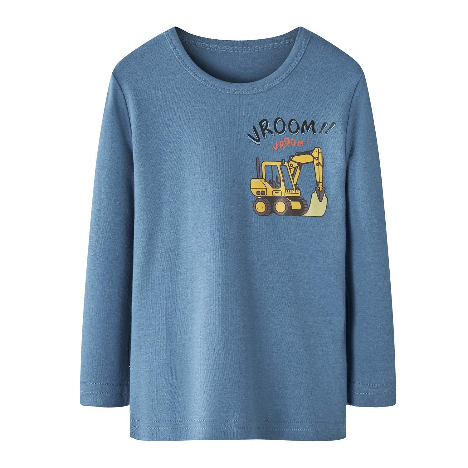 Baby Kids Pajamas Blue Digger Top n Pants Set - Little Kooma