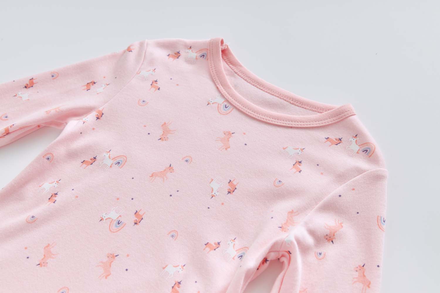 Baby Kids Pajamas Pink Unicorn Top n Pants Set - Little Kooma