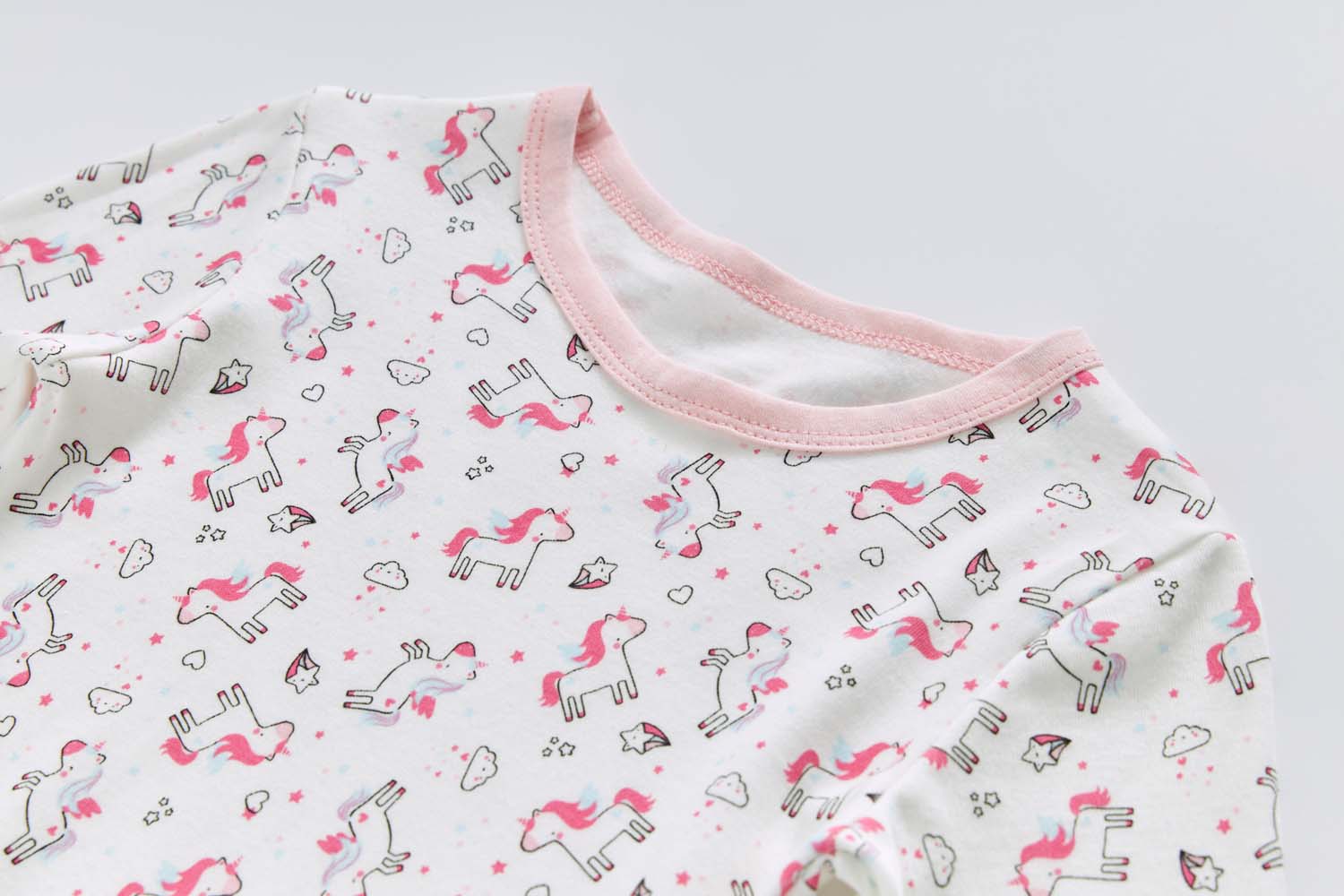 Baby Kids Pajamas White Unicorn Top n Pants Set - Little Kooma