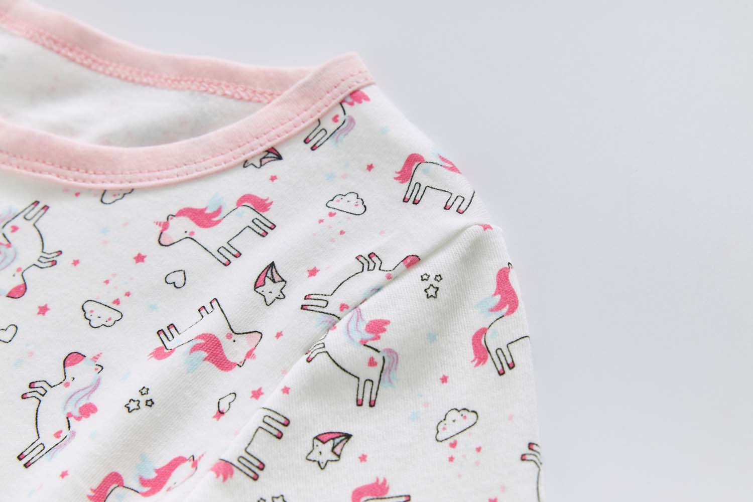 Baby Kids Pajamas White Unicorn Top n Pants Set - Little Kooma