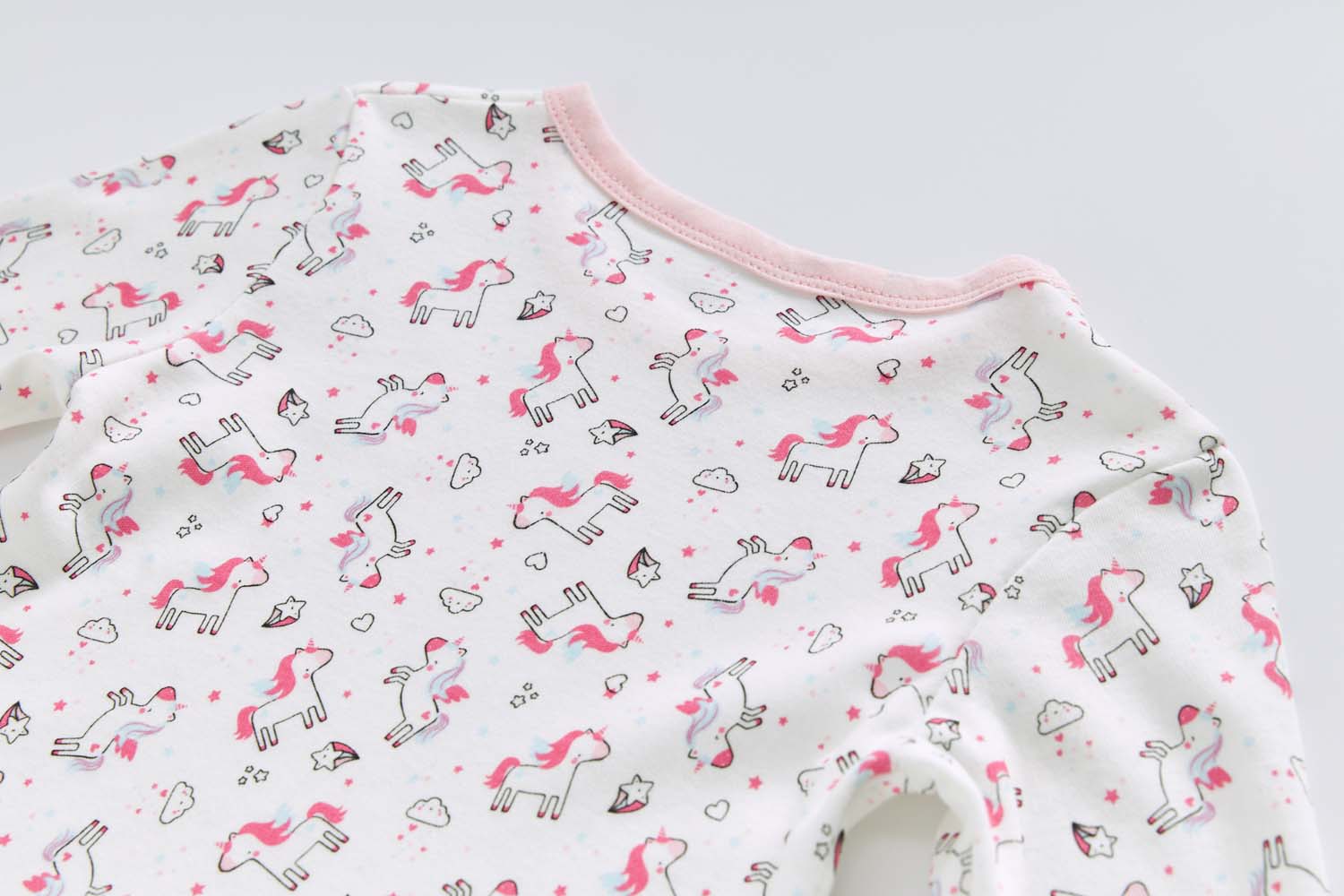 Baby Kids Pajamas White Unicorn Top n Pants Set - Little Kooma