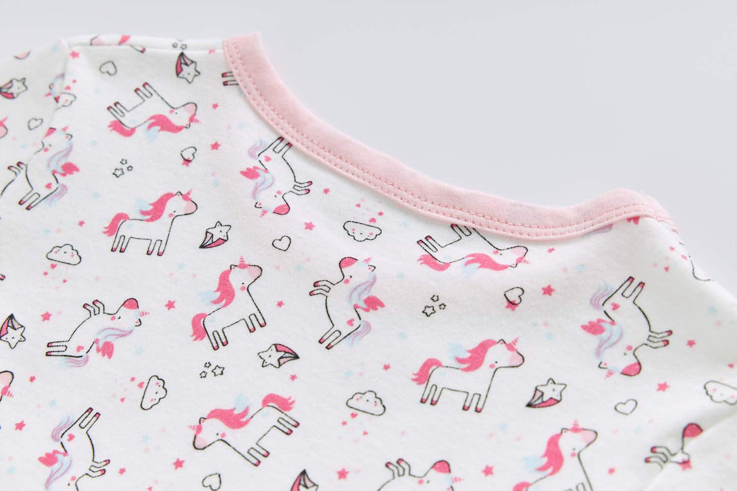Baby Kids Pajamas White Unicorn Top n Pants Set - Little Kooma