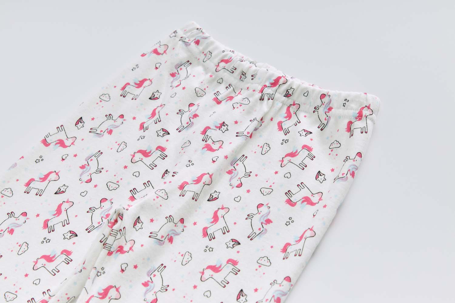 Baby Kids Pajamas White Unicorn Top n Pants Set - Little Kooma