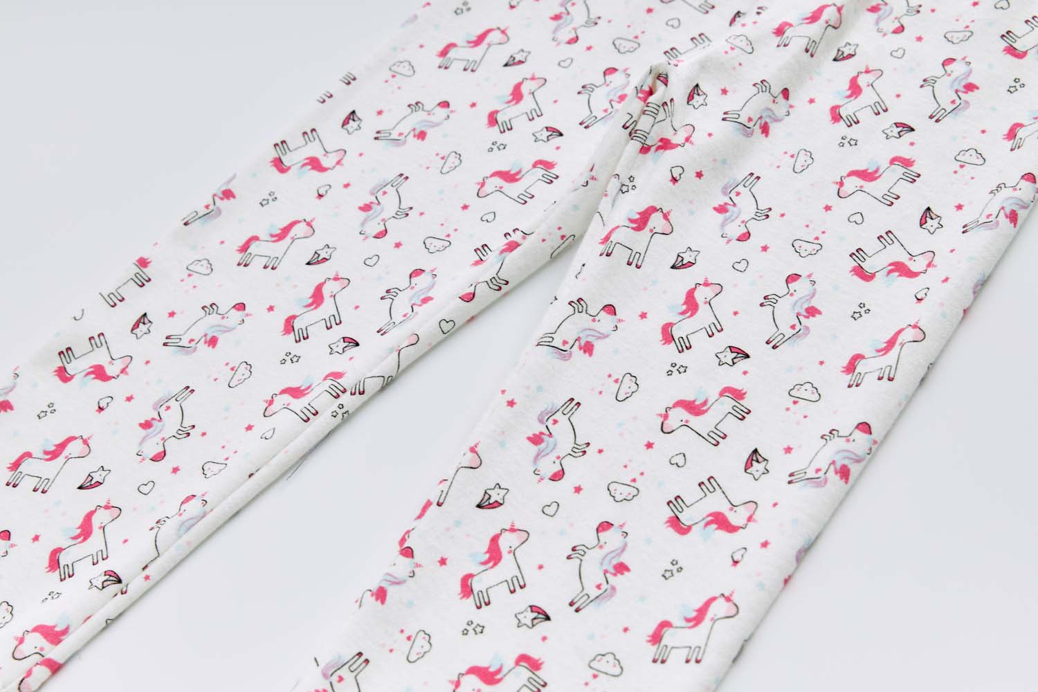 Baby Kids Pajamas White Unicorn Top n Pants Set - Little Kooma