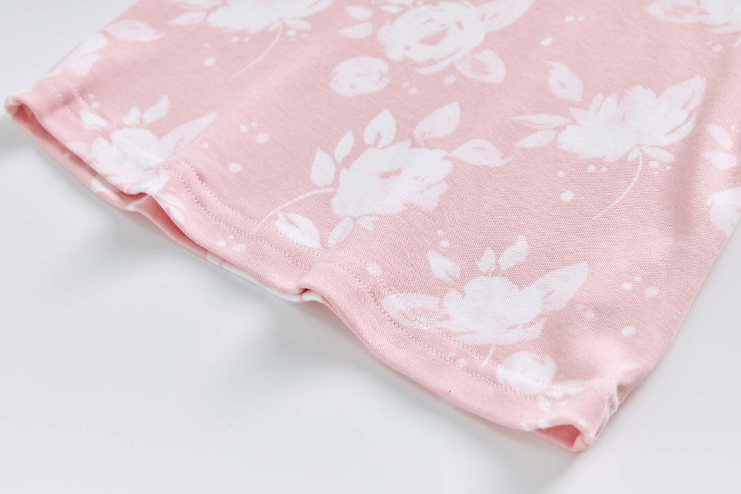 Baby Kids Pajamas Pink w White Flowers Top n Pants Set - Little Kooma