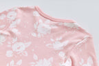 Baby Kids Pajamas Pink w White Flowers Top n Pants Set - Little Kooma