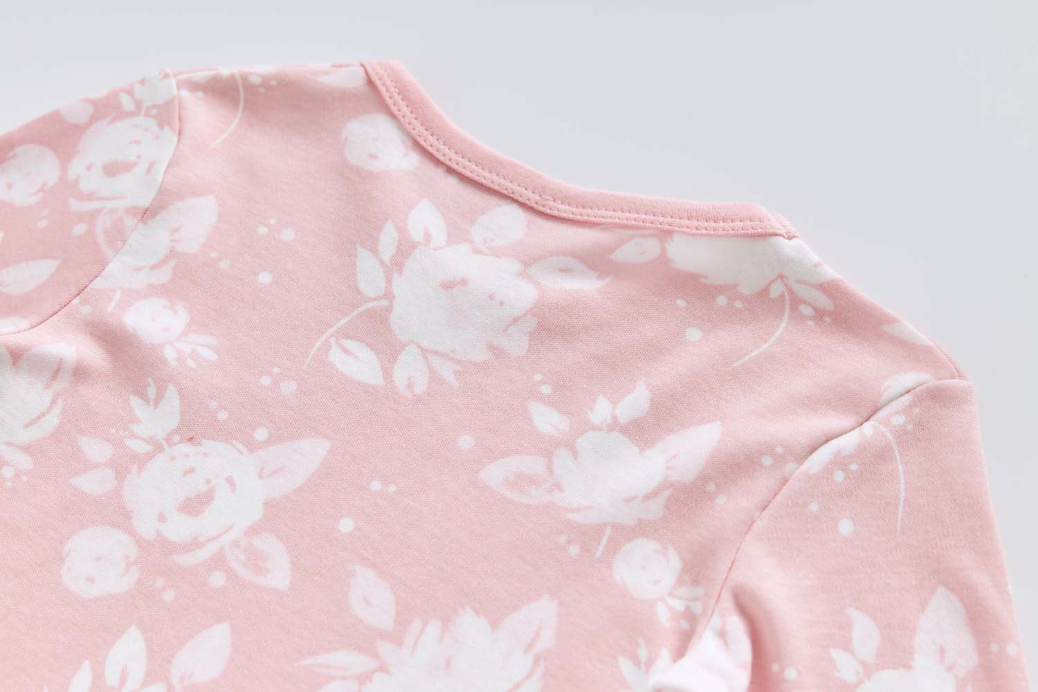 Baby Kids Pajamas Pink w White Flowers Top n Pants Set - Little Kooma