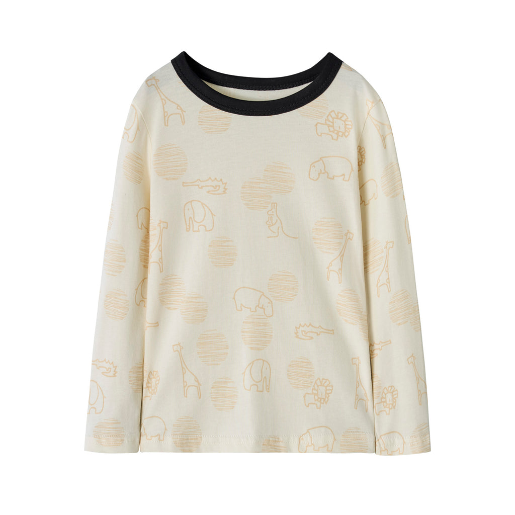 Baby Kids Pajamas New Jungle Animals Top n Pants Set