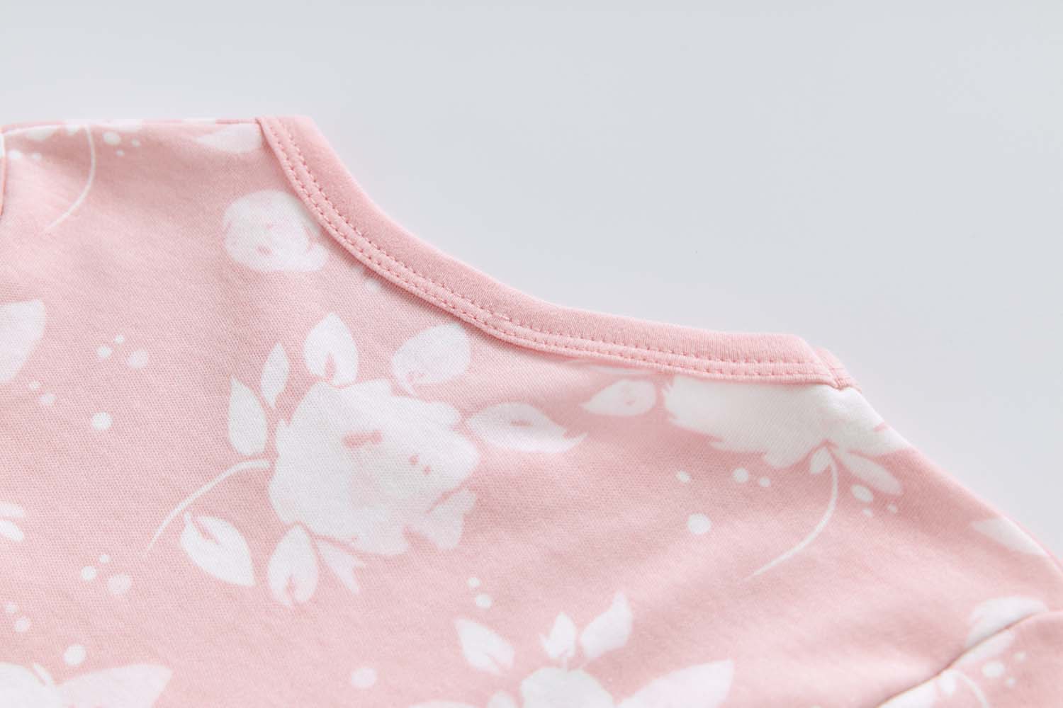 Baby Kids Pajamas Pink w White Flowers Top n Pants Set - Little Kooma