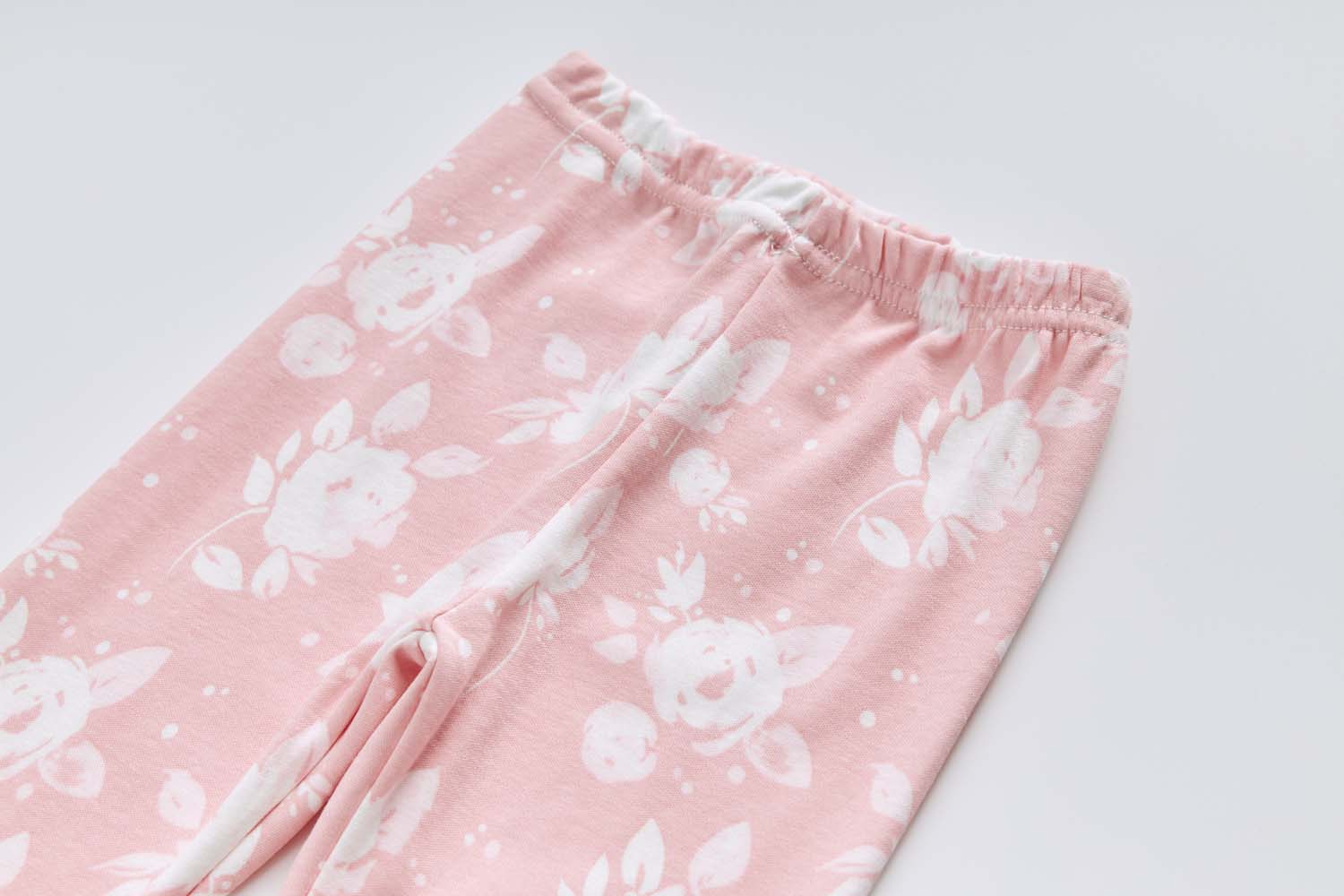 Baby Kids Pajamas Pink w White Flowers Top n Pants Set - Little Kooma