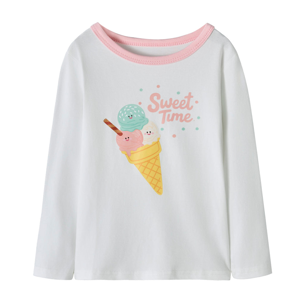 Baby Kids Pajamas Ice Cream Top n Pants Set