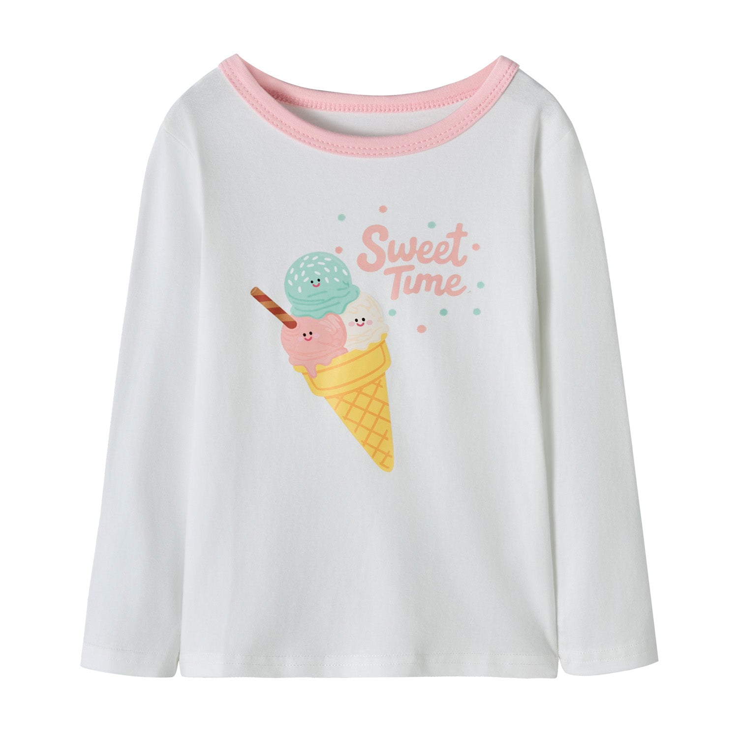 Baby Kids Pajamas Ice Cream Top n Pants Set