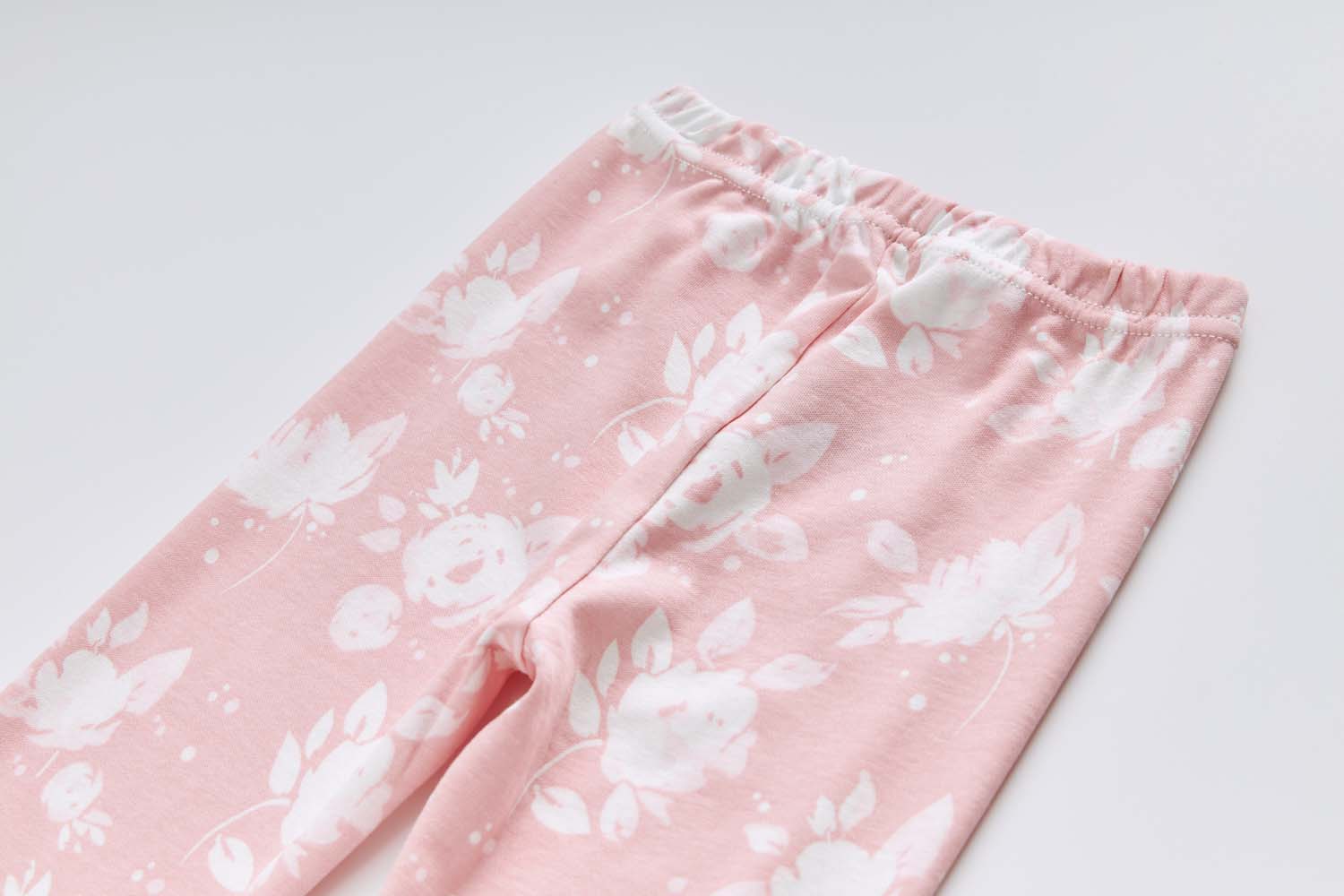 Baby Kids Pajamas Pink w White Flowers Top n Pants Set - Little Kooma
