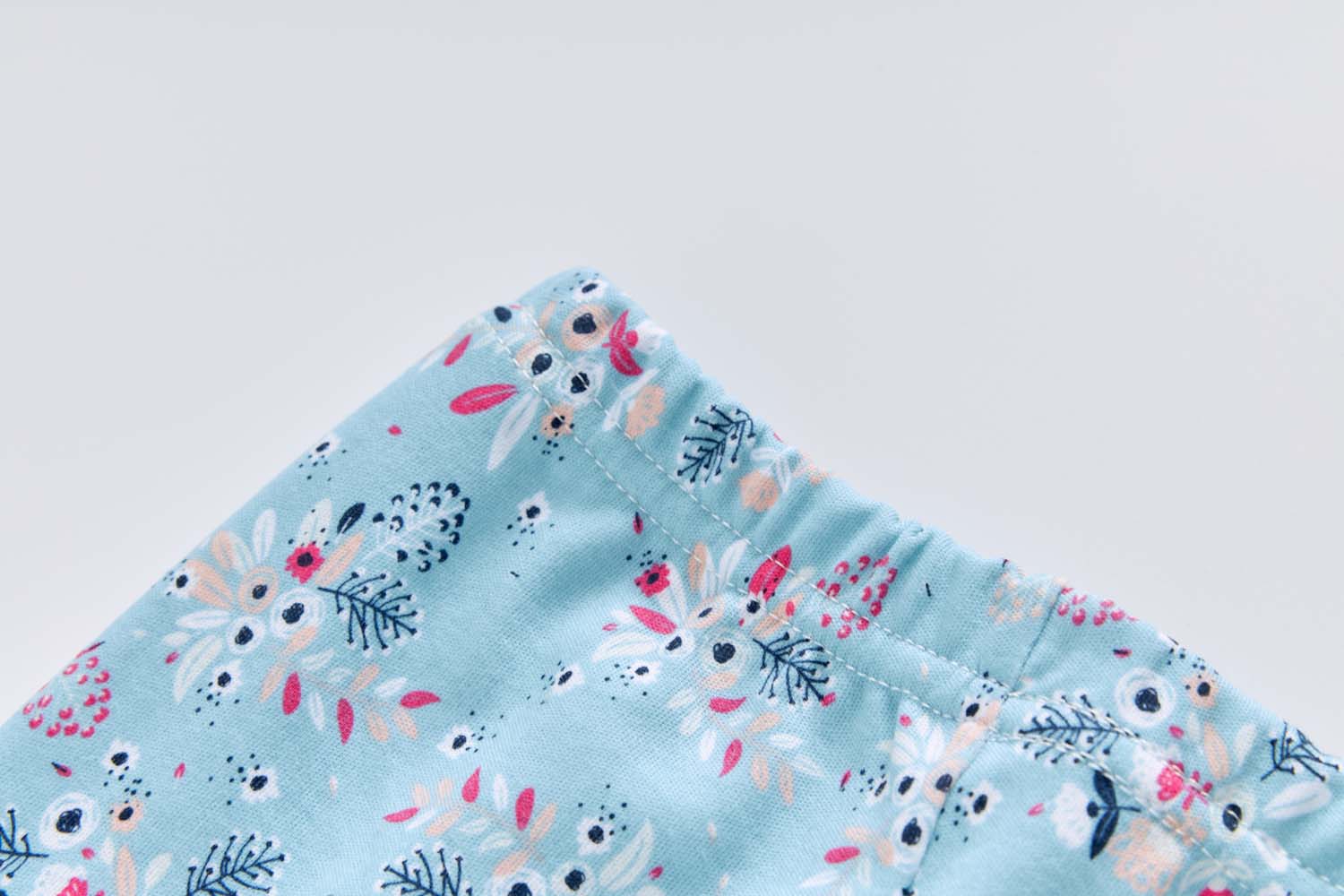 Baby Kids Pajamas Blue w Flowers Bouquet Top n Pants Set - Little Kooma