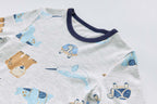 Baby Kids Pajamas Sea Animals Top n Pants Set - Little Kooma