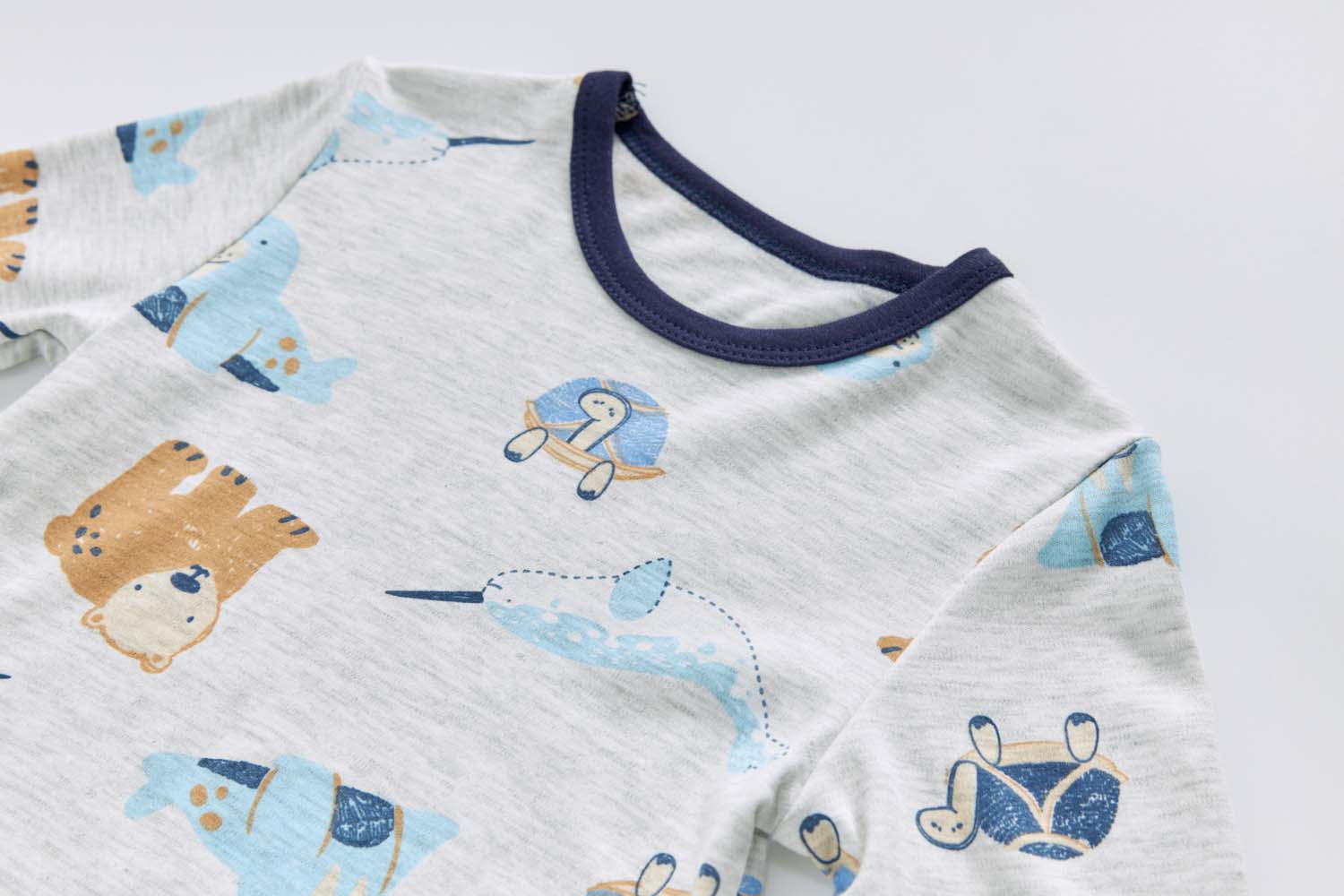 Baby Kids Pajamas Sea Animals Top n Pants Set - Little Kooma