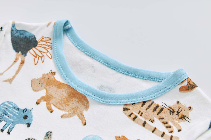 Baby Kids Pajamas Zoo Animals Top n Pants Set - Little Kooma