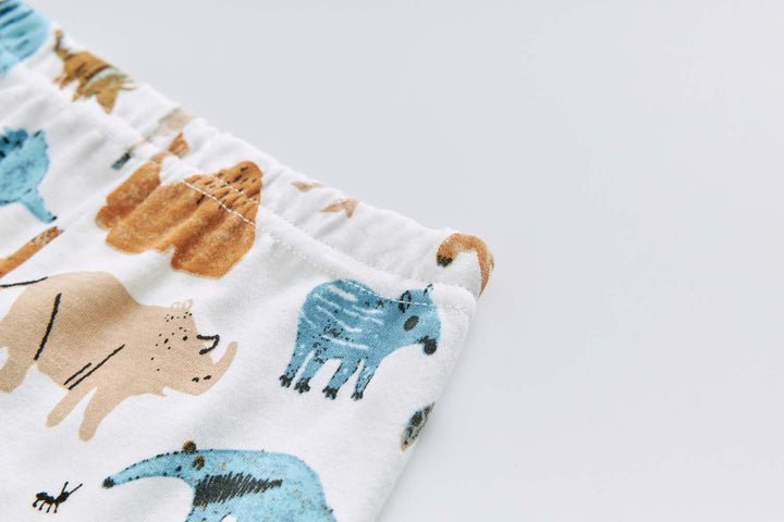Baby Kids Pajamas Zoo Animals Top n Pants Set - Little Kooma