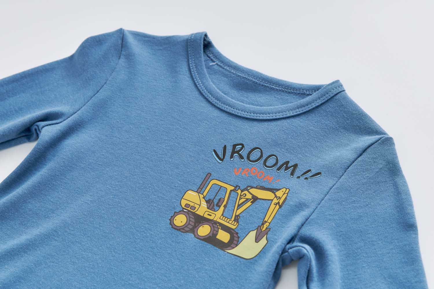 Baby Kids Pajamas Blue Digger Top n Pants Set - Little Kooma