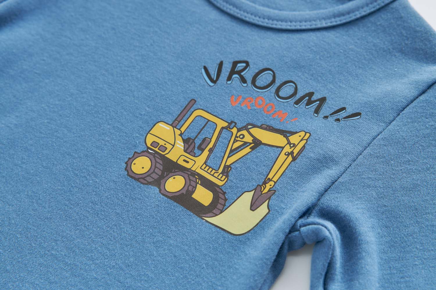 Baby Kids Pajamas Blue Digger Top n Pants Set - Little Kooma