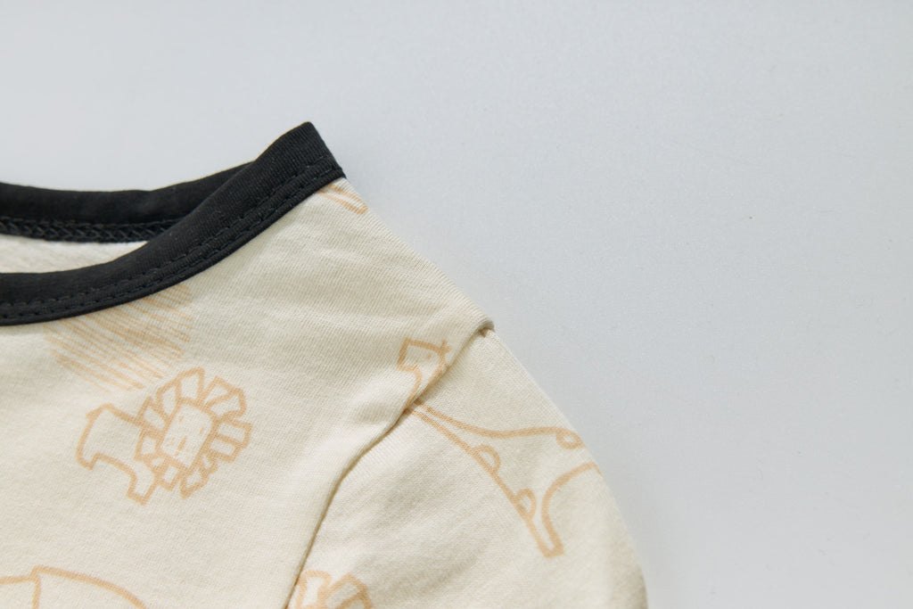 Baby Kids Pajamas New Jungle Animals Top n Pants Set