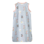 Baby Wearable Muslin Blanket Sleeveless Sleeping Bag 3-Way Zipper Purple Giraffe Zebra Elephant 0.2 TOG - Little Kooma