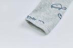 Baby Boy Cotton Sleepsuit Grey Animal Lion Two Way Zipper All In One Jumpsuit - Little Kooma