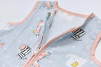 Baby Wearable Muslin Blanket Sleeveless Sleeping Bag 3-Way Zipper Purple Giraffe Zebra Elephant 0.2 TOG - Little Kooma