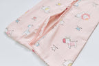 Baby Wearable Muslin Blanket Sleeveless Sleeping Bag 3-Way Zipper Pink Elephant Giraffe 0.2 TOG - Little Kooma