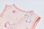 Baby Wearable Muslin Blanket Sleeveless Sleeping Bag 3-Way Zipper Pink Elephant Giraffe 0.2 TOG - Little Kooma