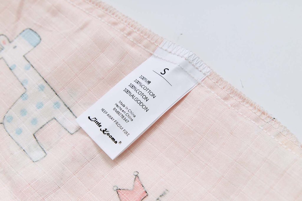 Baby Wearable Muslin Blanket Sleeveless Sleeping Bag 3-Way Zipper Pink Elephant Giraffe 0.2 TOG - Little Kooma