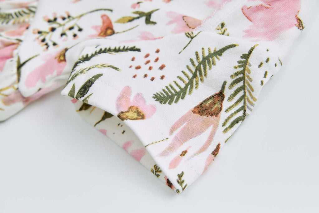 Baby Girl Pink Floral Bodysuit Dress n Pink Cardigan 2 Pc Set - Little Kooma