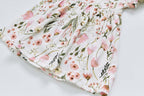 Baby Girl Pink Floral Bodysuit Dress n Pink Cardigan 2 Pc Set - Little Kooma