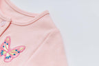 Baby Girl Pink Floral Bodysuit Dress n Pink Cardigan 2 Pc Set - Little Kooma