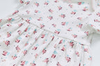 Baby Girl Bouquet Bodysuit Dress n Pink Stripe Cardigan 2 Pc Set - Little Kooma