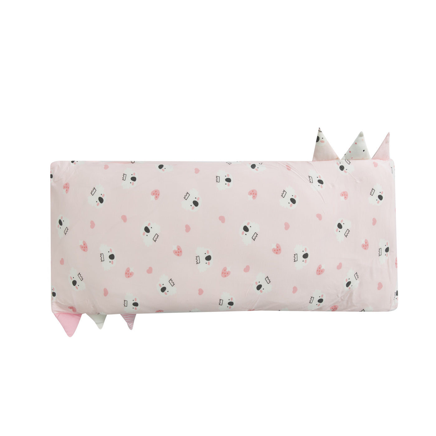 Baby Kids Bamboo Pillow Case Baby Bed-Time Hug Pillow Jumbo Pillow w Teething Tag Pink w White Koalas - Little Kooma