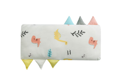Baby Kids Bamboo Pillow Case Baby Bed-Time Hug Pillow Jumbo Pillow w Teething Tag Colourful Dinosaurs - Little Kooma