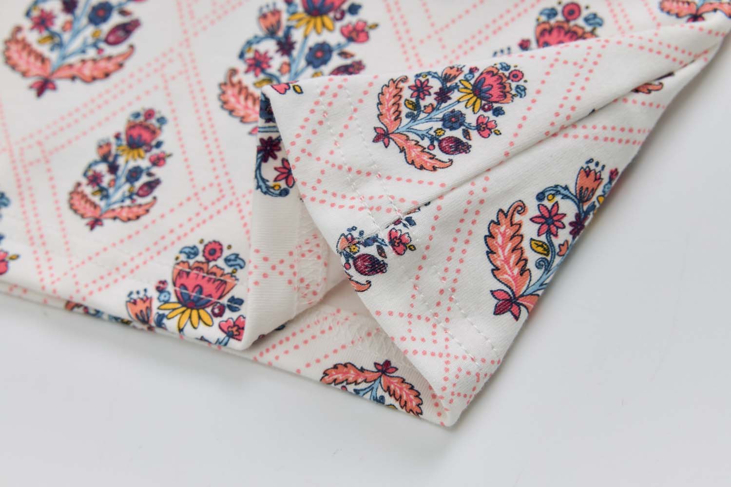Baby Kids Pajamas Pink Flower Top n Pants Set - Little Kooma