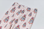 Baby Kids Pajamas Pink Flower Top n Pants Set - Little Kooma