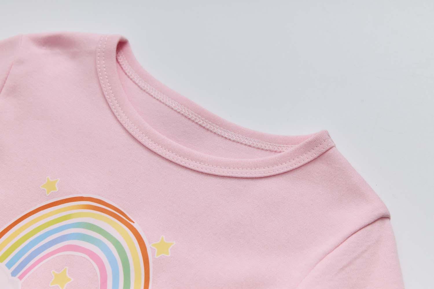 Baby Kids Pajamas Pink Rainbow Top n Pants Set - Little Kooma