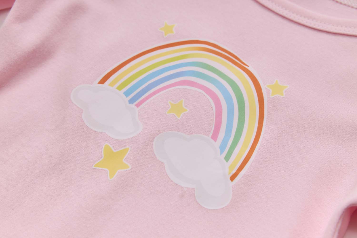 Baby Kids Pajamas Pink Rainbow Top n Pants Set - Little Kooma