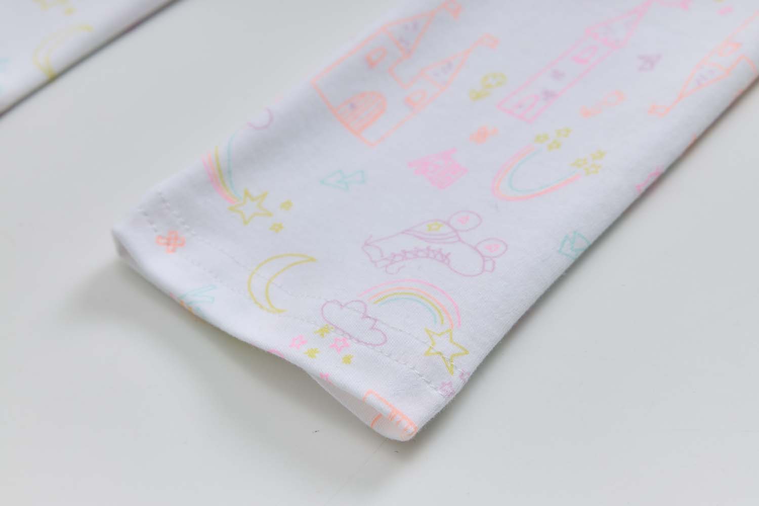 Baby Kids Pajamas Pink Rainbow Top n Pants Set - Little Kooma