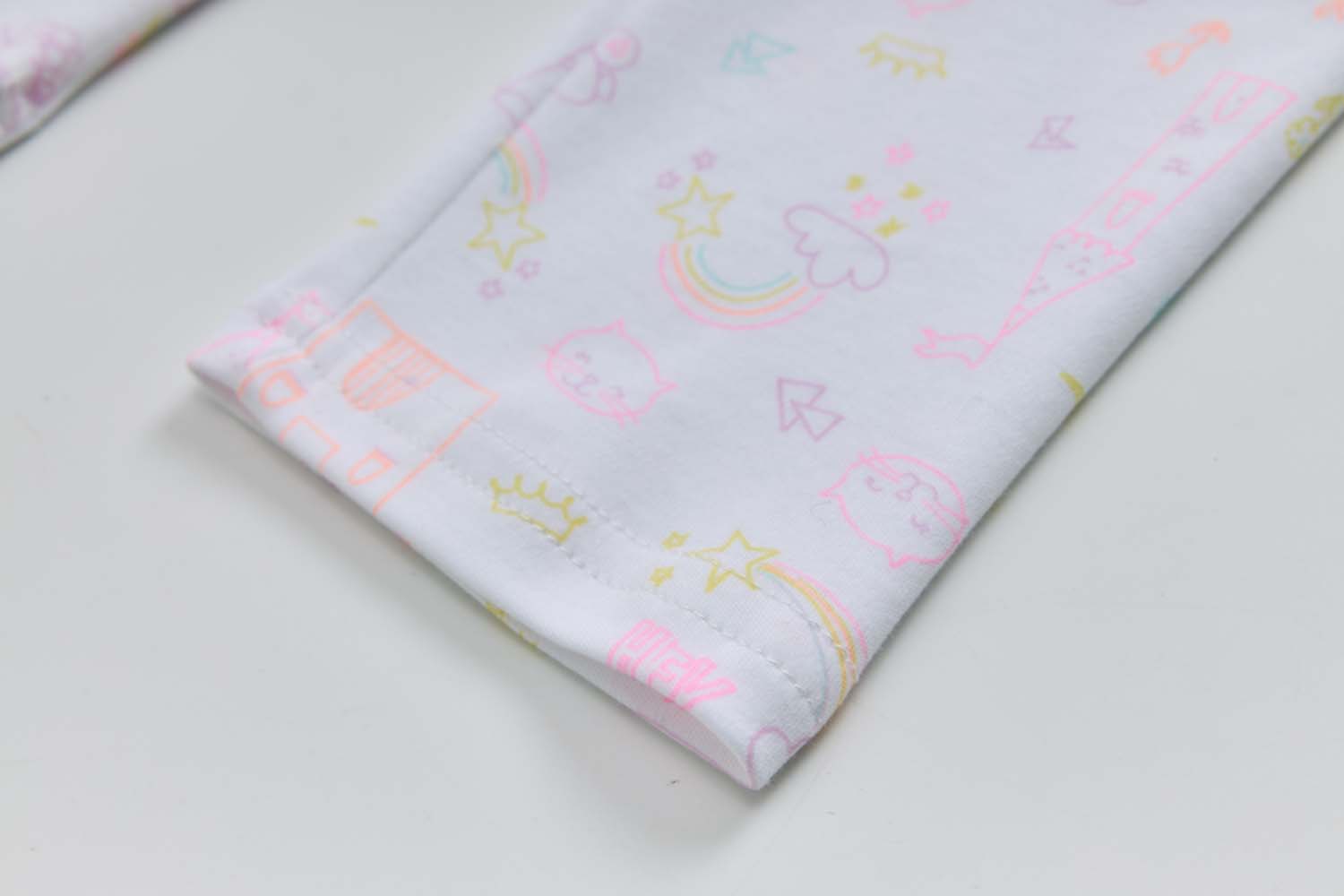 Baby Kids Pajamas Pink Rainbow Top n Pants Set - Little Kooma