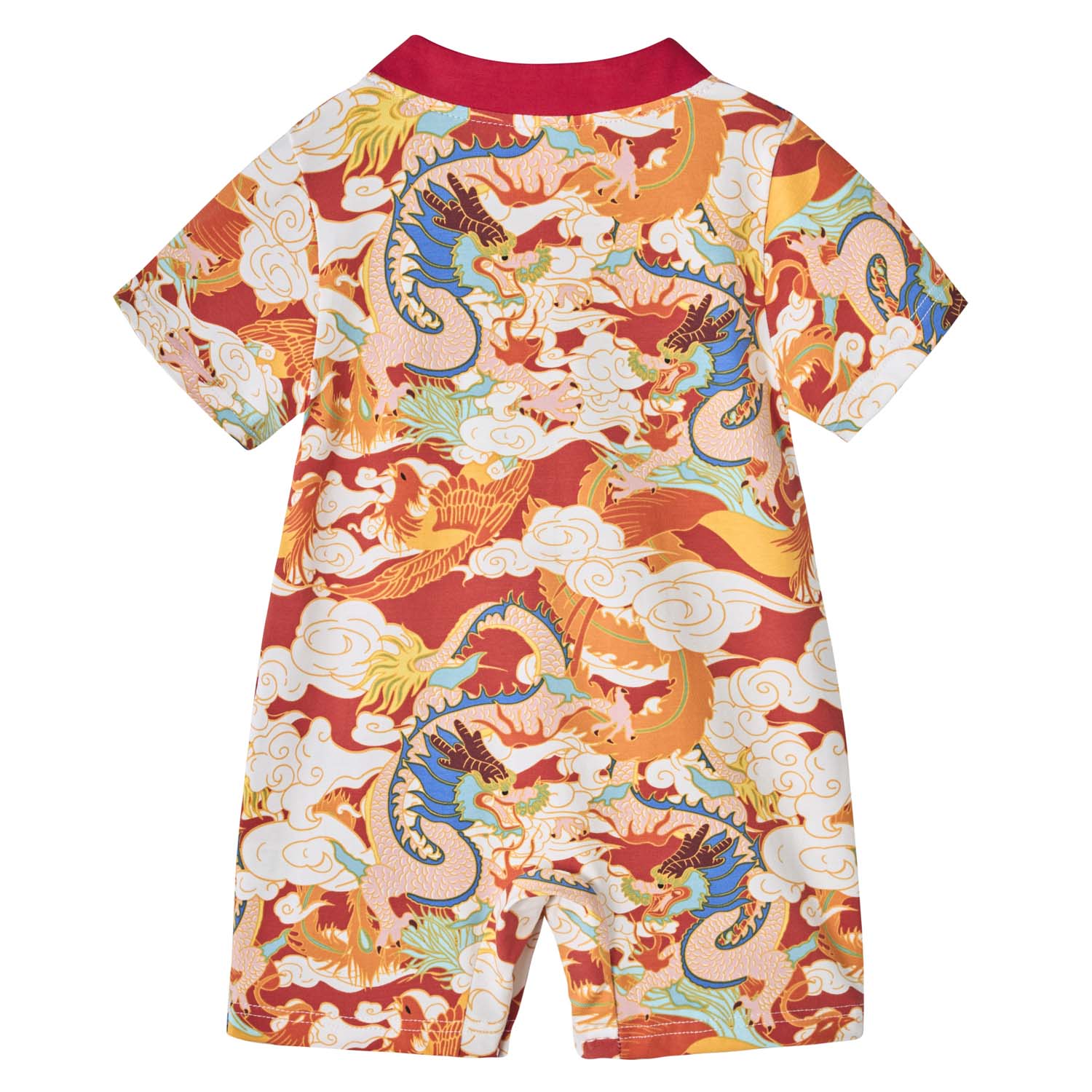 Ready Stock CNY Dragon Phoenix Baby Boy Cheongsam Romper Singapore Souvenir Gift