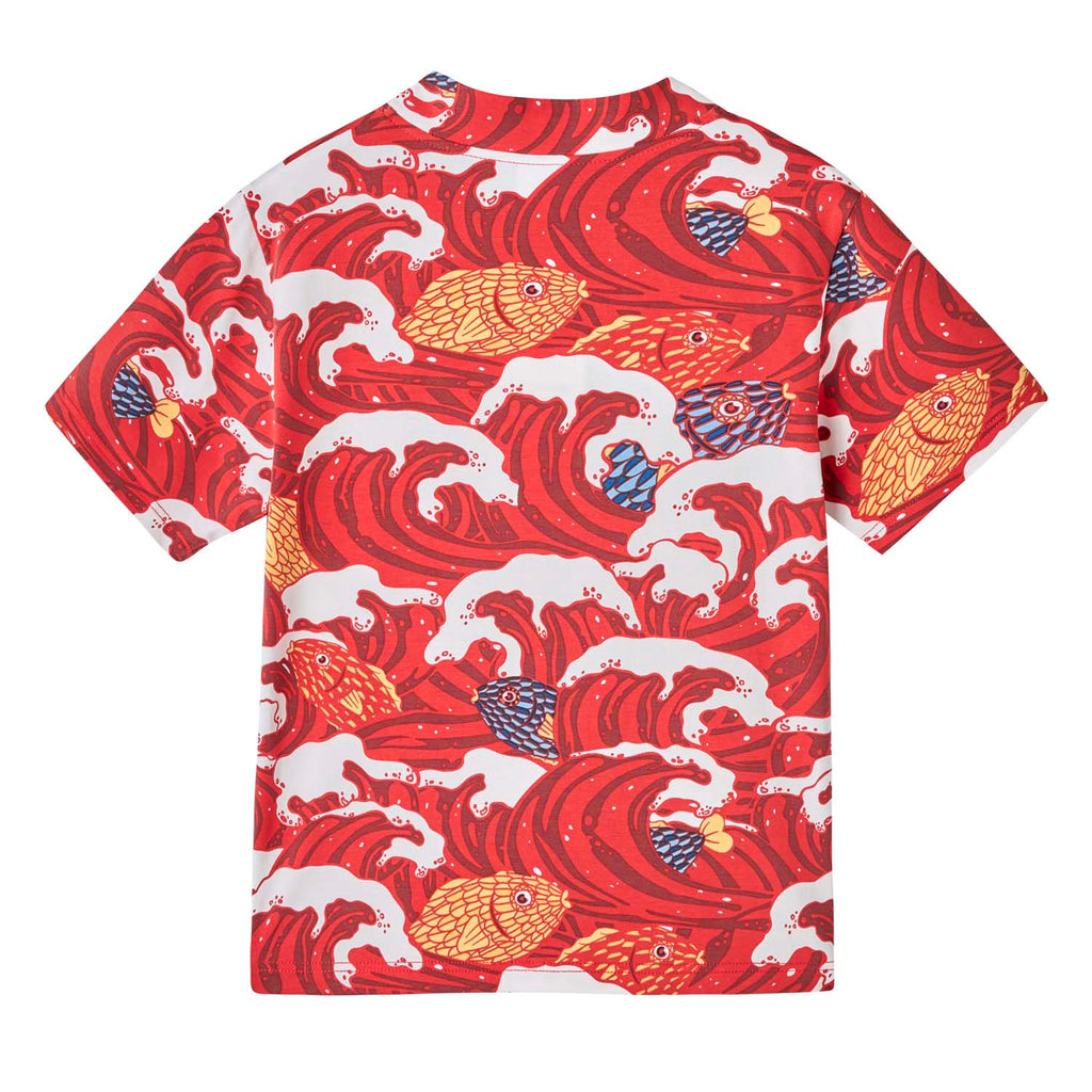 Ready Stock CNY Carp Dragon Leap Boys Cheongsam Top & Shorts Baby Kids Chinese New Year Outfit