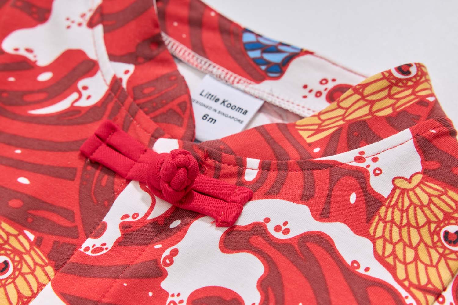 Ready Stock CNY Carp Dragon Leap Baby Boy Cheongsam Romper Singapore Outfit