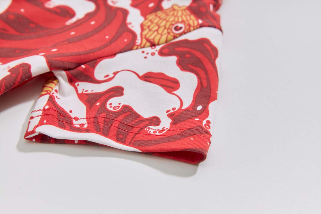 Ready Stock CNY Carp Dragon Leap Baby Boy Cheongsam Romper Singapore Outfit