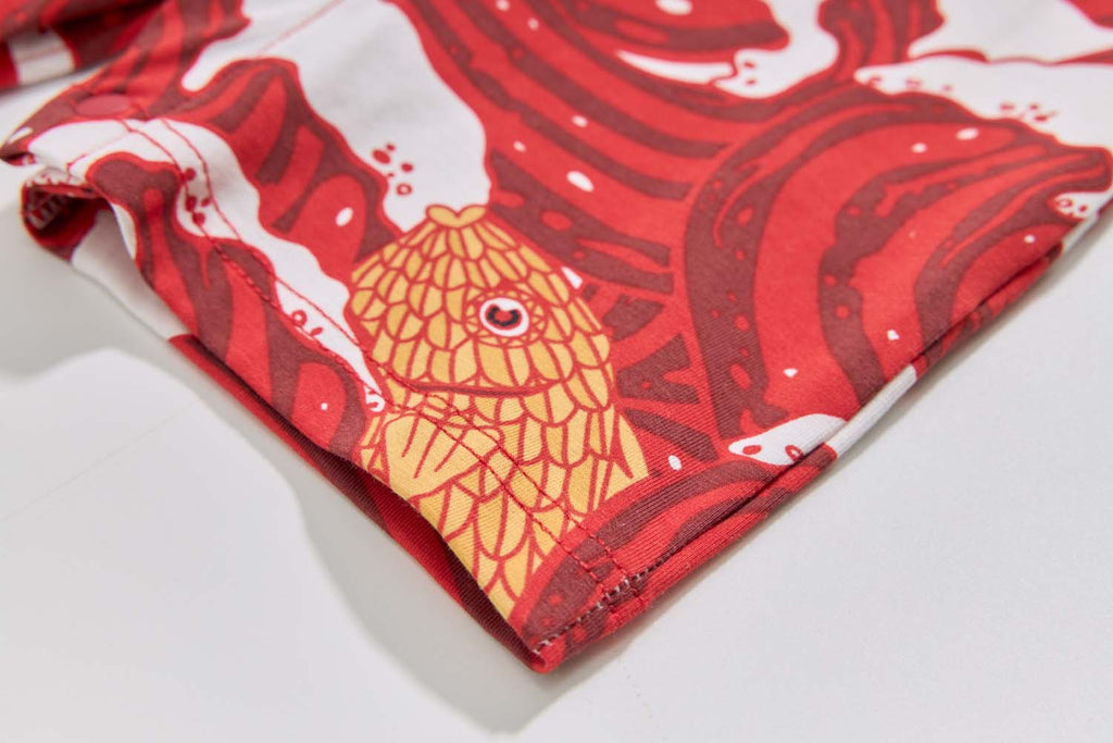 Ready Stock CNY Carp Dragon Leap Baby Boy Cheongsam Romper Singapore Outfit